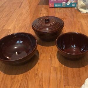 Vintage Marcrest Daisy Dot Brown stoneware